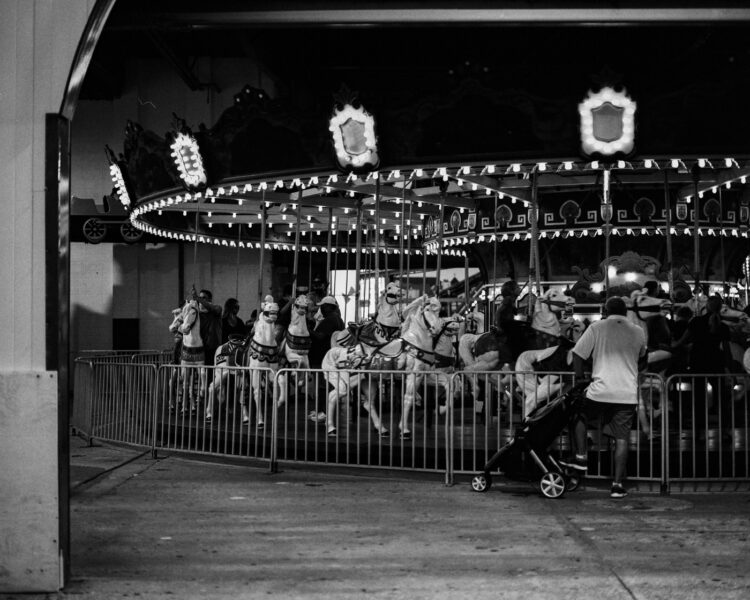 The carousel at night