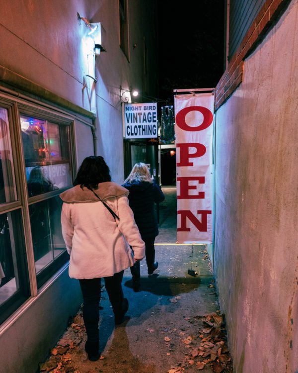 Open Sign in Alley, New Hope, PA